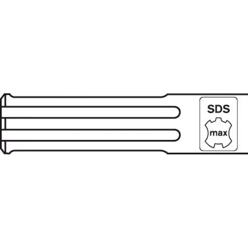 Bosch 1 618 609 003 SDS-max Portaherramientas para martillo de bujardar y placas apisonadoras, 220 mm