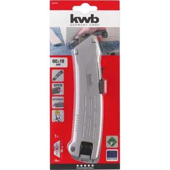Cúter KWB 015210 173 mm de longitud hoja de 6 cm 1,9 cm de ancho