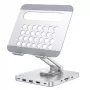 Techly hub USB-C 8 en 1 soporte para tablet con docking station
