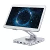 Techly hub USB-C 8 en 1 soporte para tablet con docking station