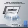 Techly hub USB-C 8 en 1 soporte para tablet con docking station