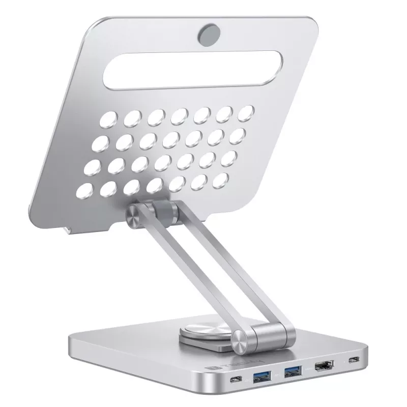 Techly hub USB-C 8 en 1 soporte para tablet con docking station
