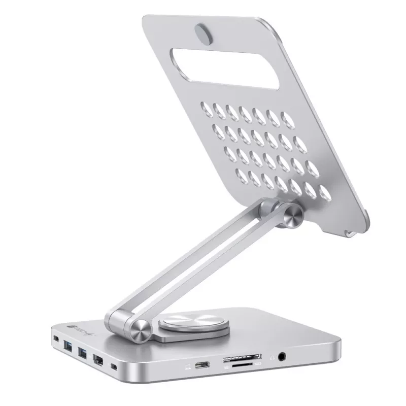 Techly hub USB-C 8 en 1 soporte para tablet con docking station