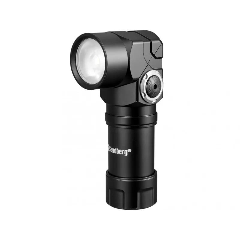Sandberg Headlamp 500 Duo, linterna frontal, negra, aluminio, IP44, LED, 25 lm