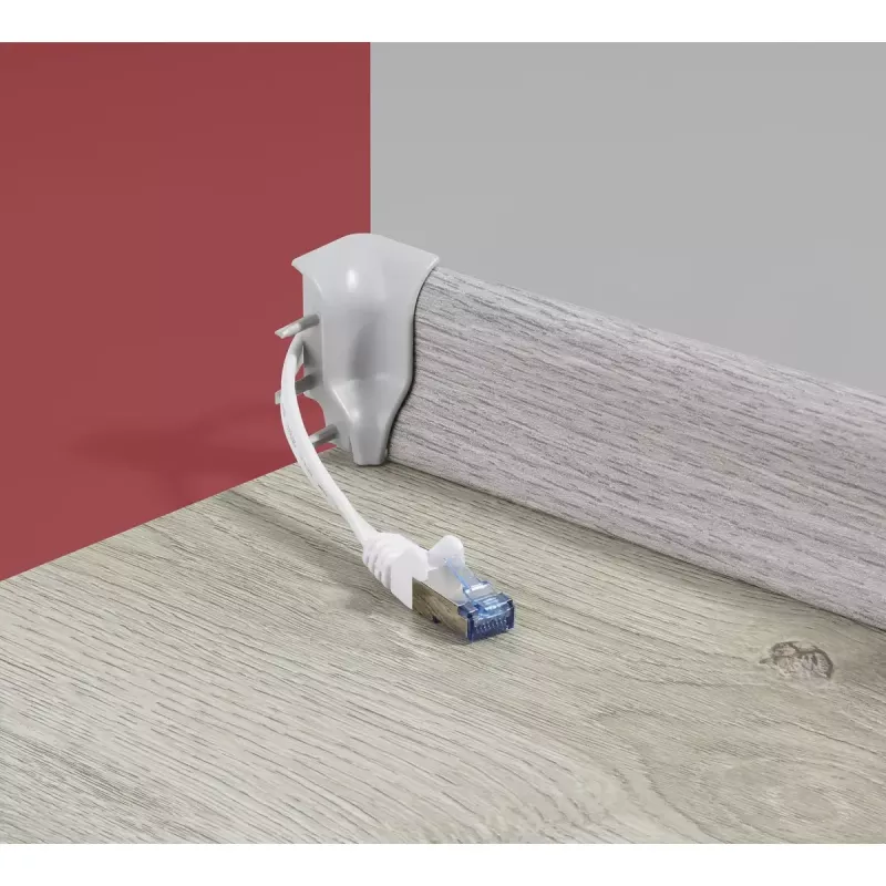 Renkforce 1383279 cable de red RJ45 Cat6a U/FTP, 0,5 m, muy flexible, ignífugo, gris