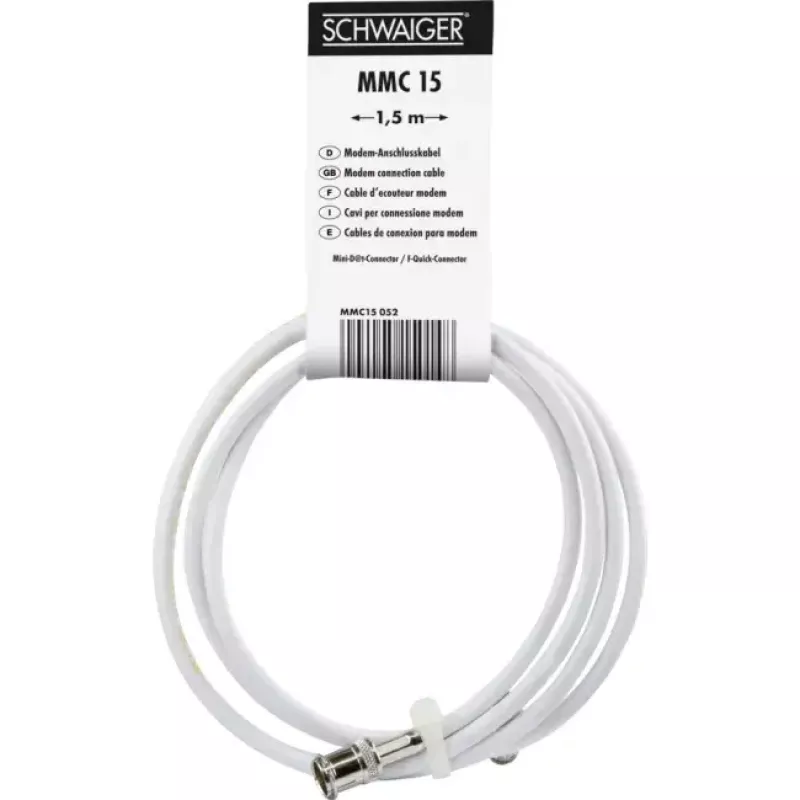 Cable coaxial Schwaiger MMC15 052 1,5 m Mini D F blanco