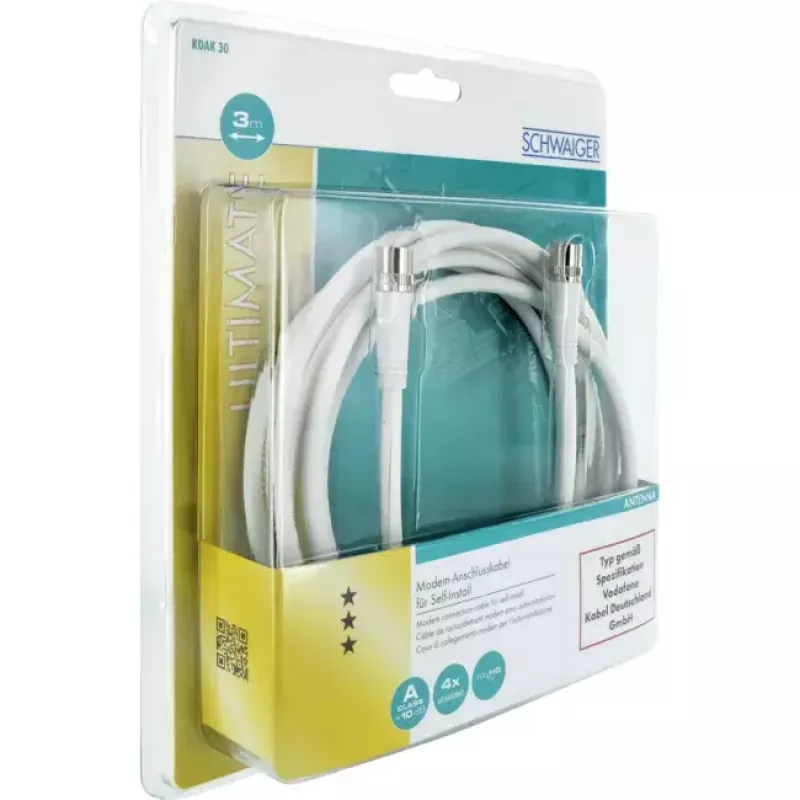 Cable coaxial Schwaiger KDAK30 532 3m F blanco