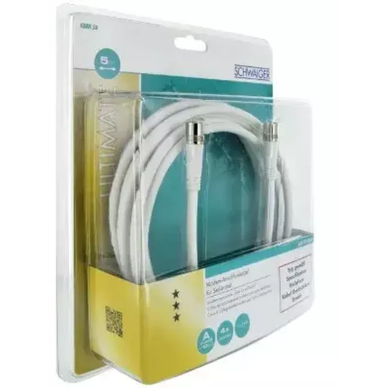 Cable coaxial Schwaiger KDAK50532 5 m F blanco