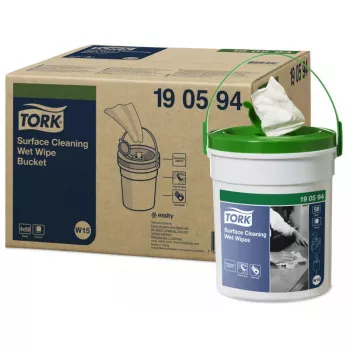 Paño de preparación de superficies Tork 190594 — blanco, 58 paños, paquete 158×158×191 mm