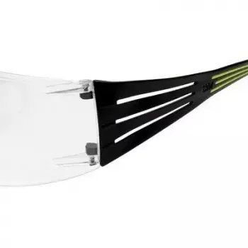 Gafas de seguridad 3M SF4000CC1 — gafas de protección de plástico, lente transparente, negro/verde