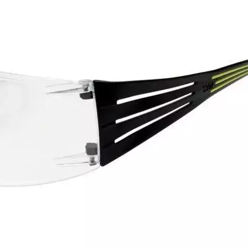 Gafas de seguridad 3M SF4000CC1 — gafas de protección de plástico, lente transparente, negro/verde