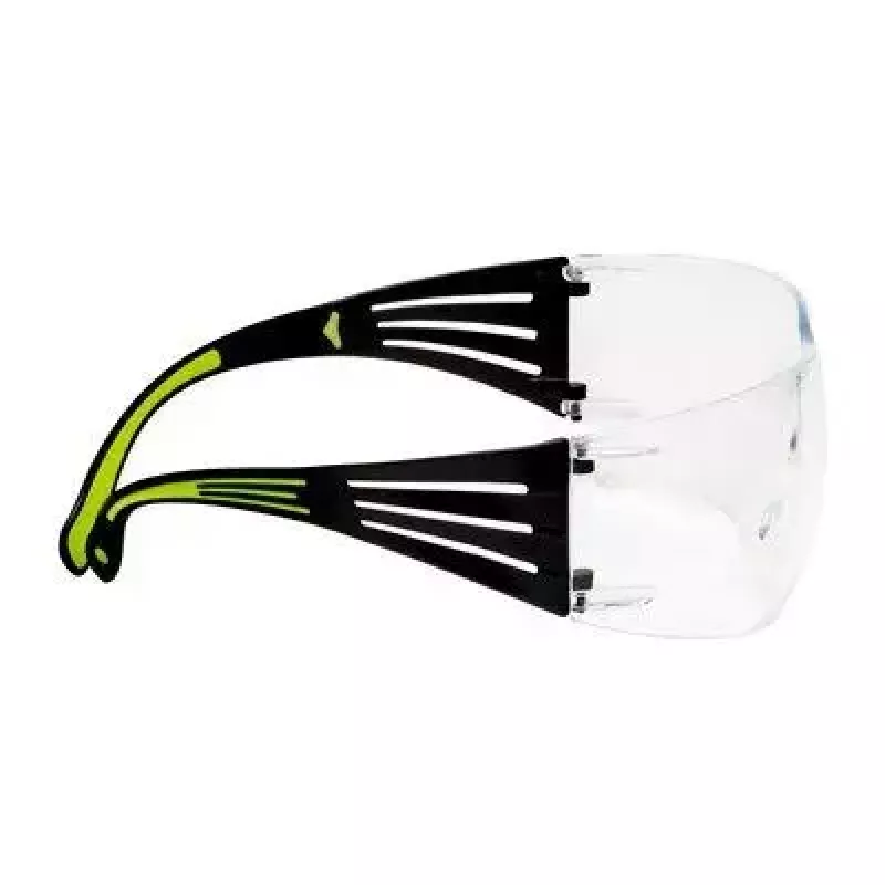 Gafas de seguridad 3M SF4000CC1 — gafas de protección de plástico, lente transparente, negro/verde