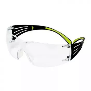 Gafas de seguridad 3M SF4000CC1 — gafas de protección de plástico, lente transparente, negro/verde