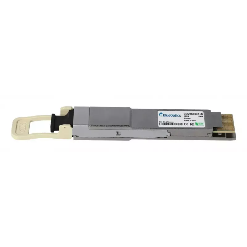 BlueOptics PAN-QSFPDD-400GBASE-SR8-BO Transceptor QSFP-DD, 400GBASE-SR8, multimodo, 850 nm, MPO-16/MTP-16, 100 m