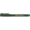 Rotulador fineliner Faber-Castell 151163 — tinta verde, cuerpo negro, forma redonda, 1 unidad
