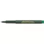 Rotulador fineliner Faber-Castell 151163 — tinta verde, cuerpo negro, forma redonda, 1 unidad