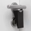 Tope de puerta Blomus WEDO negro goma acero inoxidable