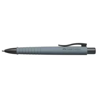 Bolígrafo a.w. Faber-Castell 241188 — clip-on retráctil, tinta azul, carcasa gris, punta extra ancha, 1 ud.