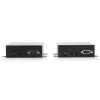Extensor KVM Lindy 300 m HDMI fibra óptica 4K60 y USB, transmisor y receptor, cableado, 300 m, 3840 x 2160 píxeles, negro, metal