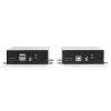 Extensor KVM Lindy 300 m HDMI fibra óptica 4K60 y USB, transmisor y receptor, cableado, 300 m, 3840 x 2160 píxeles, negro, metal