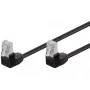Cable de parcheo Goobay CAT 5e 2x 90° en ángulo F/UTP negro 3 m