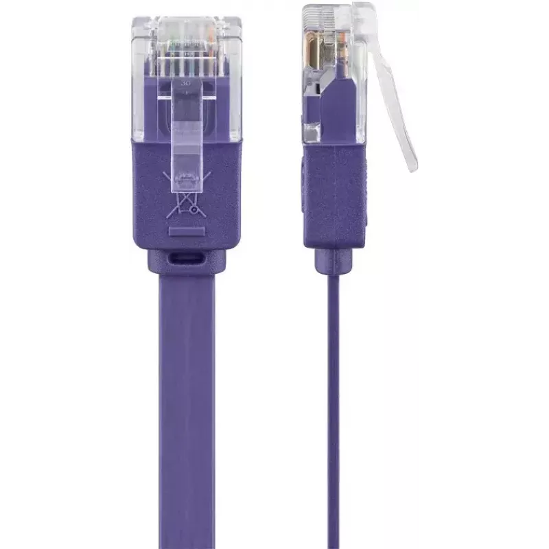 Cable de parcheo plano Goobay CAT 6 2 m U/UTP violeta
