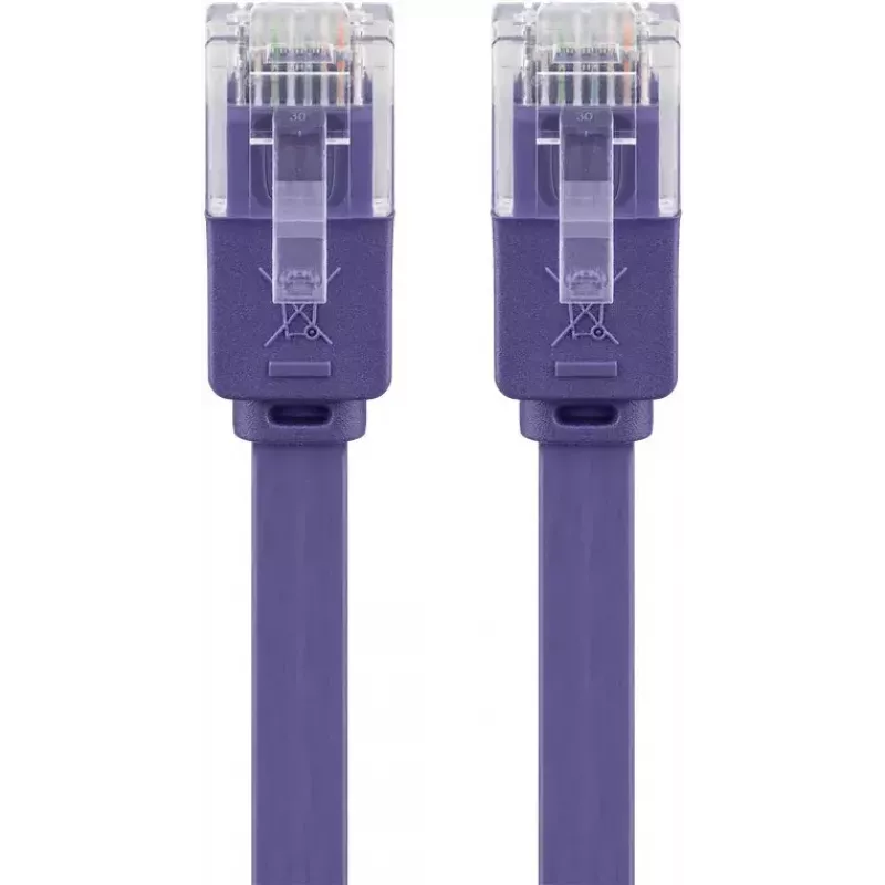 Cable de parcheo plano Goobay CAT 6 2 m U/UTP violeta