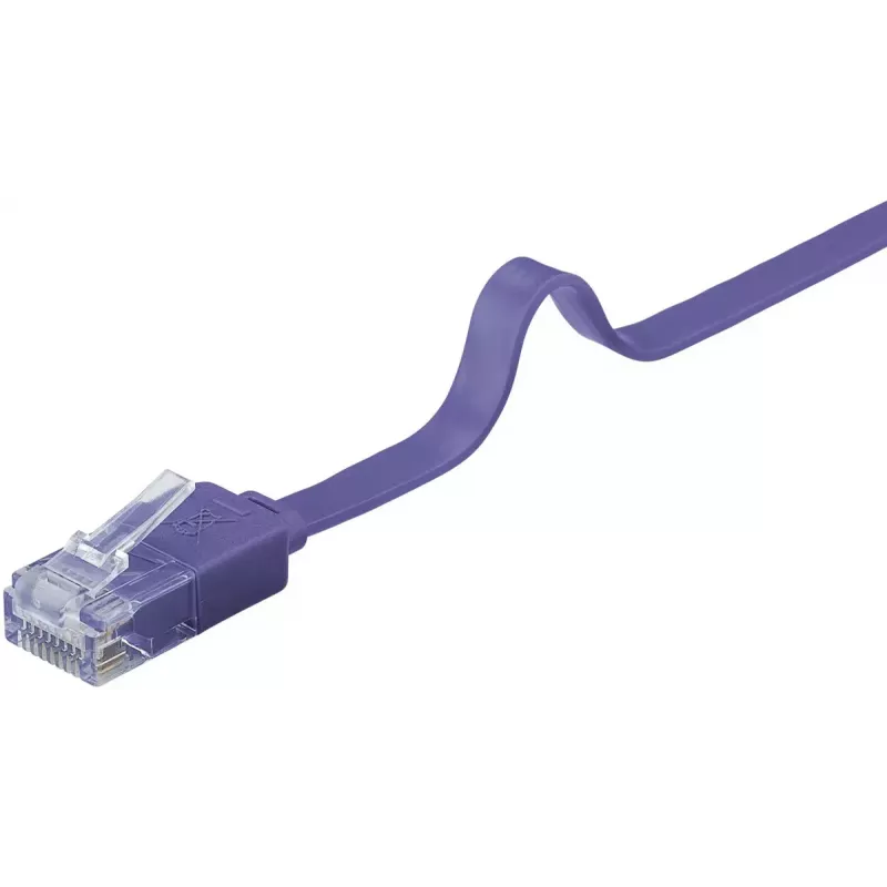 Cable de parcheo plano Goobay CAT 6 2 m U/UTP violeta