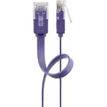 Cable de parcheo plano Goobay CAT 6 2 m U/UTP violeta