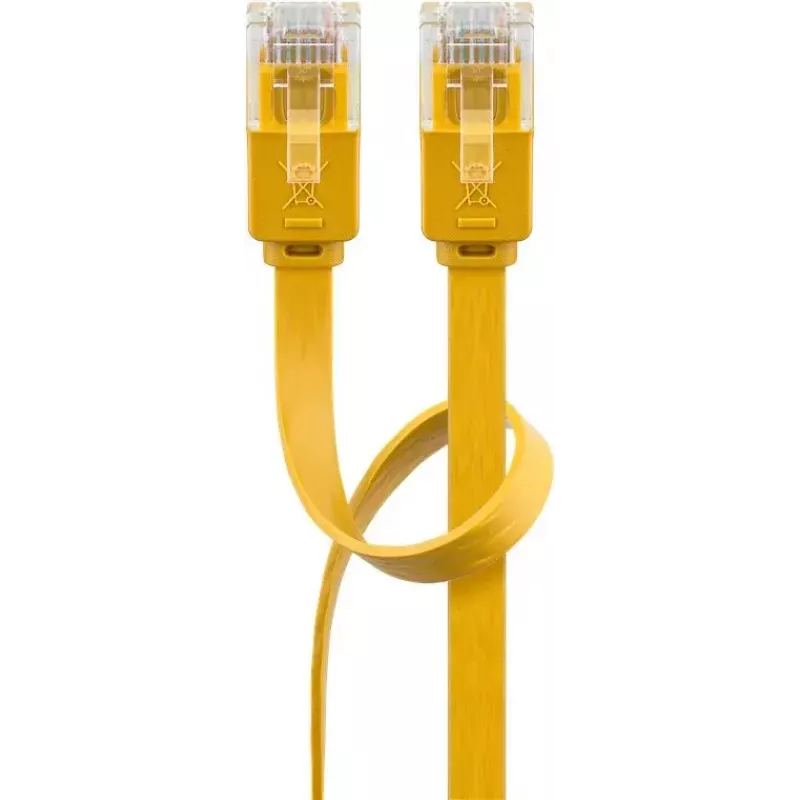Cable de parcheo plano Goobay CAT 6 3 m U/UTP amarillo