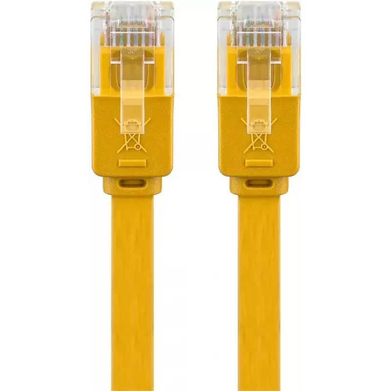 Cable de parcheo plano Goobay CAT 6 3 m U/UTP amarillo