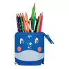 Estuche blando Herlitz Whale poliéster negro azul rosa