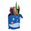Estuche blando Herlitz Whale poliéster negro azul rosa