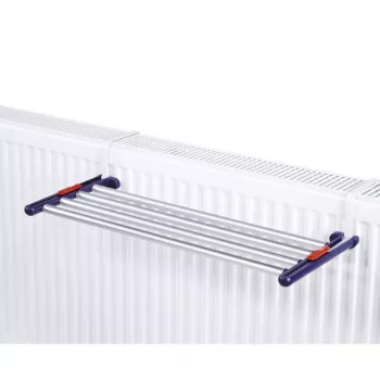 Tendedero de pared Leifheit Quartett Duo Negro Acero inoxidable