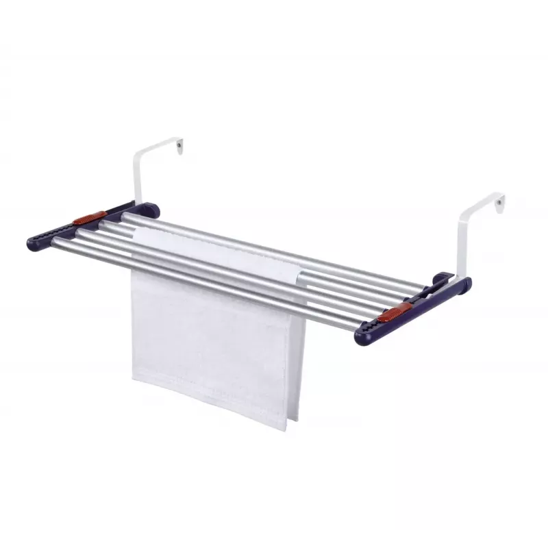 Tendedero de pared Leifheit Quartett Duo Negro Acero inoxidable