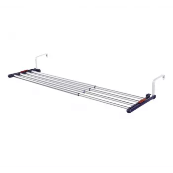 Tendedero de pared Leifheit Quartett Duo Negro Acero inoxidable
