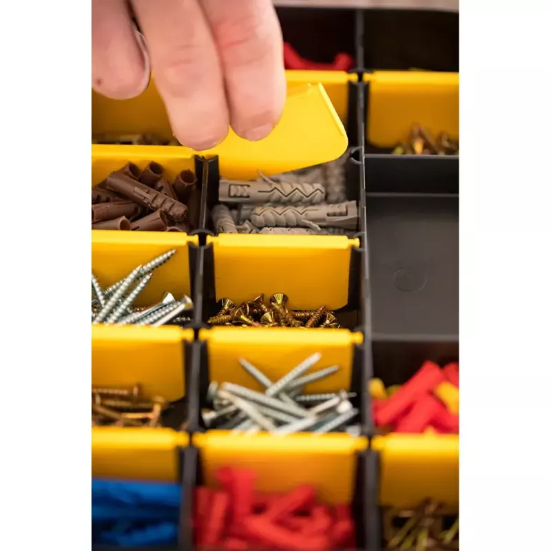 Bandeja de almacenamiento Stanley STST81680-1 Rectangular Polipropileno Negro Amarillo