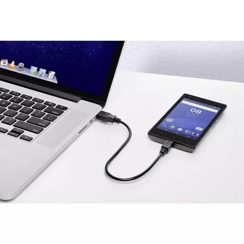 Cable USB Renkforce RF-4463076 0,3 m USB-A a Micro-USB-B Negro