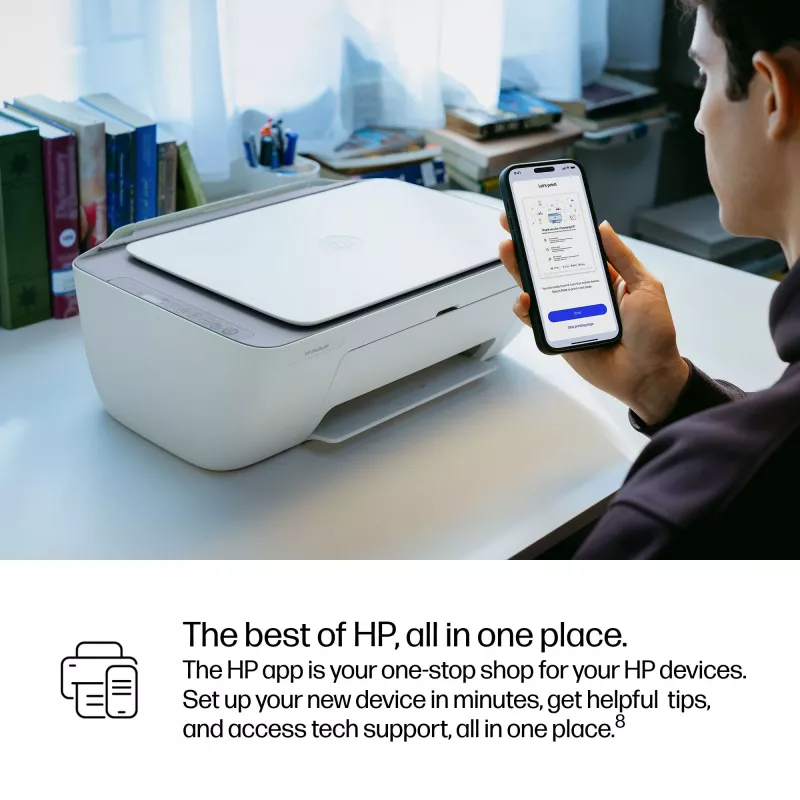 HP DeskJet 2922 Impresora multifunción inalámbrica en color, inyección térmica, impresión en color, 4800 x 1200 DPI, copia en color, A4, Blanco