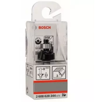 Bosch Accessories 2608628344 Fresa de redondeo de metal duro, vástago de 8 mm, longitud de 53 mm