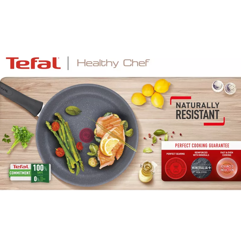 Sartén polivalente Tefal Healthy Chef G15002 redonda 20 cm gris
