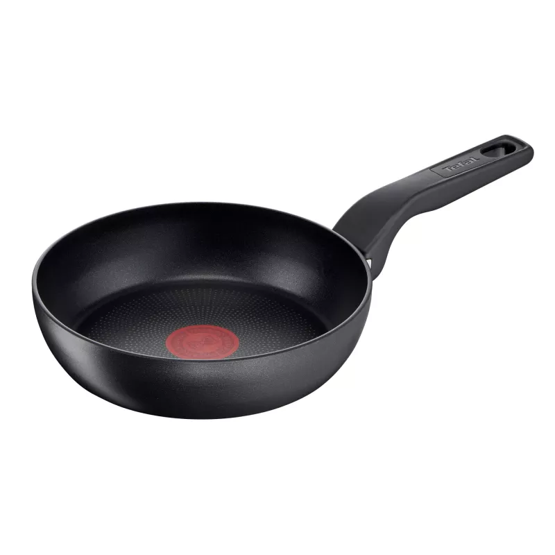 Tefal Hard Titanium Pro G28990 juego de sartenes, 2 uds., revestimiento de titanio, aluminio, inducción, 175°C, negro