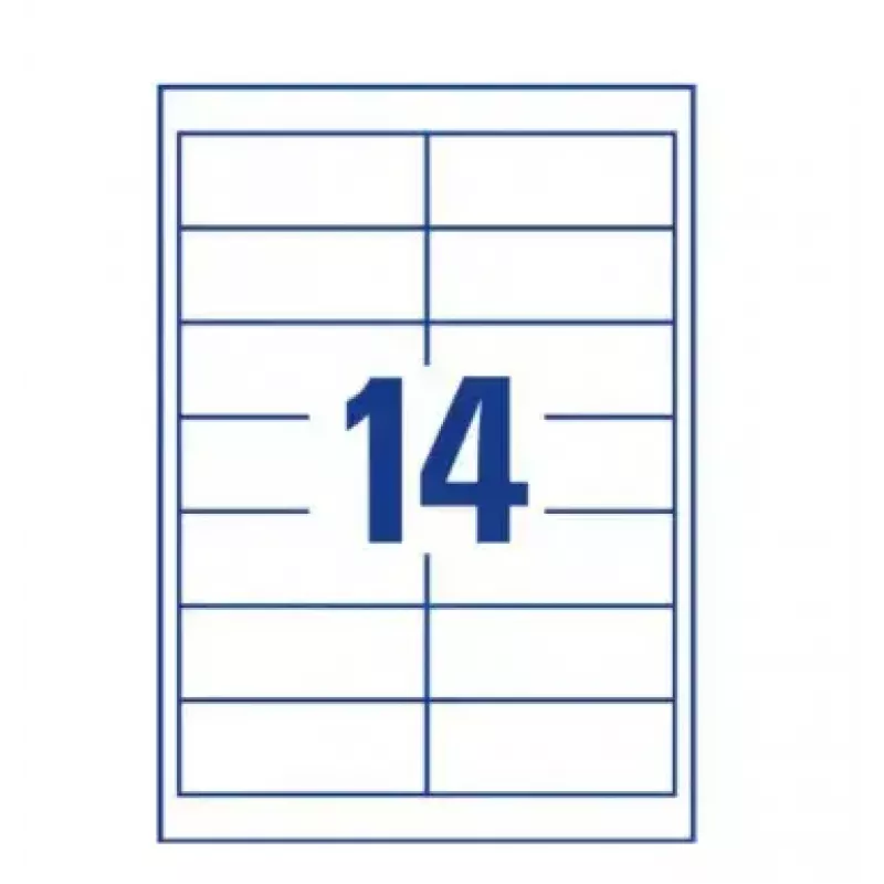 Etiquetas de dirección autoadhesivas Avery Zweckform 3678 — papel blanco, 9,7×3,7 cm, 1400 etiquetas (100 hojas)