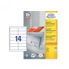 Etiquetas de dirección autoadhesivas Avery Zweckform 3678 — papel blanco, 9,7×3,7 cm, 1400 etiquetas (100 hojas)