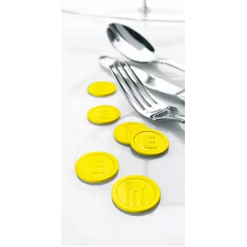 Fichas para comida/eventos SIGEL WM002, amarillas, 100 uds.