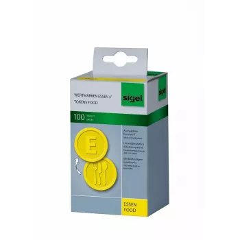 Fichas para comida/eventos SIGEL WM002, amarillas, 100 uds.
