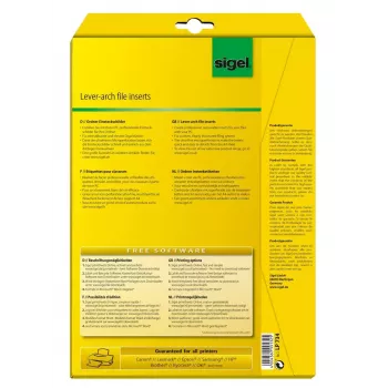 Hoja insertable sin adhesivo Sigel LP734 blanca rectangular