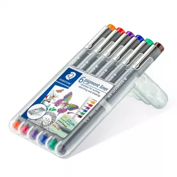 Staedtler Pigment Liner 308 rotulador de punta fina, 0,5 mm, estuche de 6