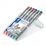 Staedtler Pigment Liner 308 rotulador fino, 0,5 mm, estuche de 6