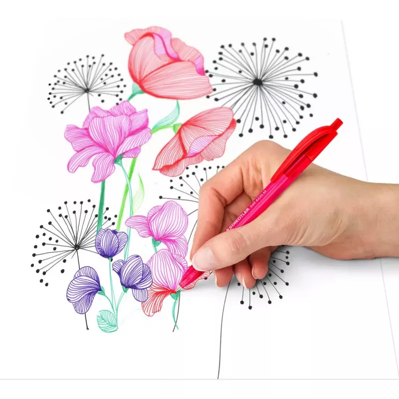 Bolígrafo retráctil con clip Staedtler Ball 4230 multicolor 8 uds.